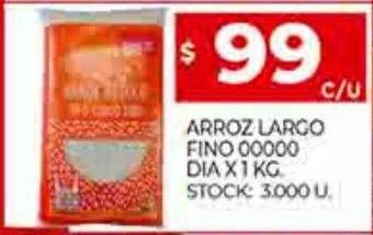 Supermercados DIA Arroz largo fino 00000 dia oferta