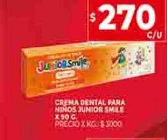 Supermercados DIA Crema dental para niños junior smile oferta
