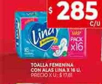 Supermercados DIA Toalla femenina con alas lina oferta