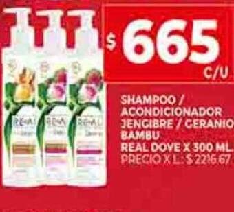 Supermercados DIA Shampoo acondicionador jengibre geranio bambu real dove oferta