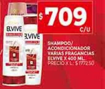 Supermercados DIA Shampoo acondicionador varias fragancias elvive oferta
