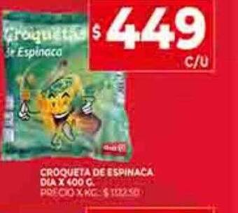 Supermercados DIA Croqueta de espinaca dia oferta