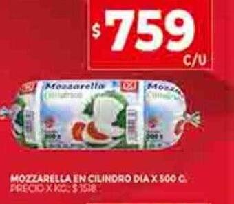 Supermercados DIA Mozzarella en cilindro dia oferta