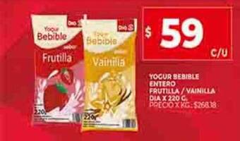 Supermercados DIA Yogur bebible entero frutilla vainilla dia oferta