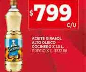 Supermercados DIA Aceite girasol alto oleico cocinero oferta
