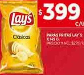 Supermercados DIA Papas fritas lay's oferta