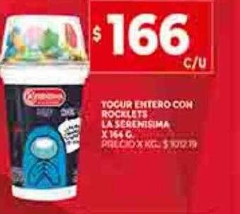 Supermercados DIA Yogur entero con rocklets la serenisima oferta