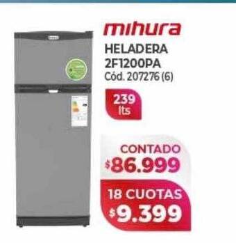 Naldo Lombardi Mihura heladera 2f1200pa oferta