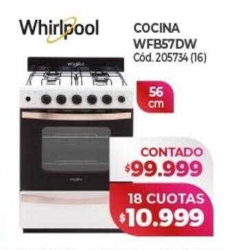 Naldo Lombardi Whirlpool cocina wfb57dw oferta