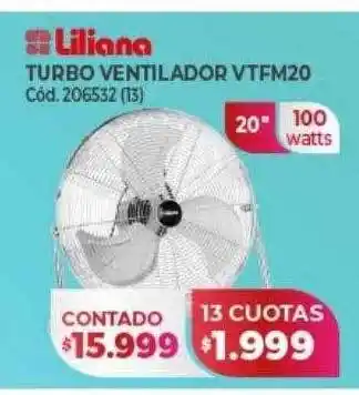 Naldo Lombardi Liliana turbo ventilador vtfm20 oferta