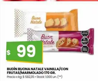 Punto Mayorista Budín buona natale vainilla con frutas marmolado oferta