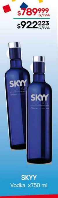 Nini Mayorista Skyy Vodka x 750ml oferta