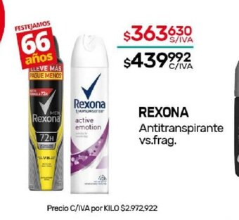 Nini Mayorista Rexona Antitranspirante Vs Frag. oferta