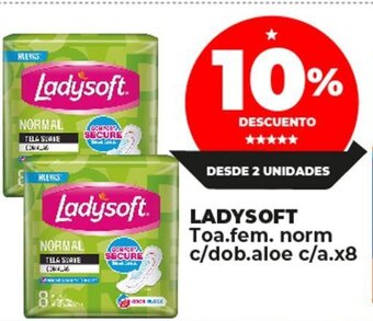 Supermayorista Vital Ladysoft Toa.Fem.Norm C/Dob.Aloe c/a.x8 oferta