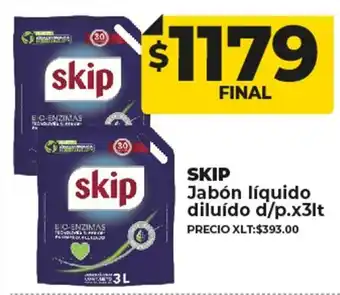 Supermayorista Vital Skip Jabon Liquido Diluido d/p.x3lt oferta