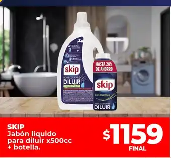 Supermayorista Vital Skip Jabon Liquido Para Diluir x500 cc + botella oferta