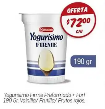 El Nene Yogurisimo Firme Preformado + Fort Vainilla Frutilla Frutos Rojos 190gr oferta
