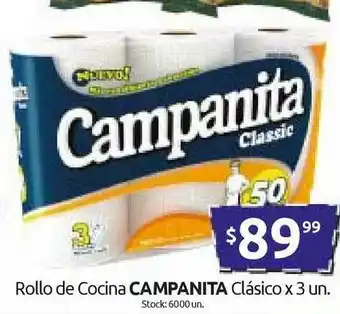 Cordiez Campanita Rollo De Cocina Clásico x 3 un oferta