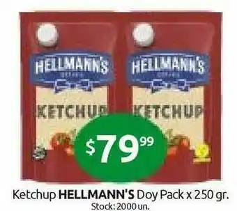 Cordiez Hellmann's Ketchup Doy Pack x 250gr oferta