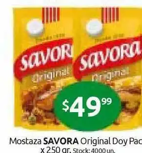 Cordiez Savor Mostaza Original Doy Pack x 250gr oferta