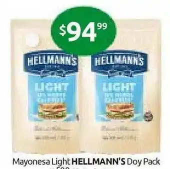 Cordiez Hellmann's Mayonesa Light Doy Pack oferta