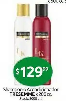 Cordiez Tresemme Shampoo O Acondiconador x 200cc oferta