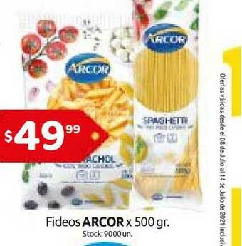Cordiez Arcor Fideos x 500gr oferta
