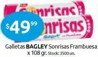 Cordiez Bagley Galletas Sonrisas Frambuesa x 108gr oferta