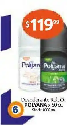 Cordiez Polyana Desodorante Roll-on x 50cc oferta