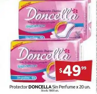 Cordiez Doncella Protector Sin Perfume x 20un oferta