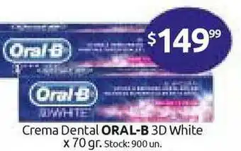 Cordiez Oral-B 3d White Crema Dental x 70gr oferta