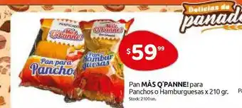 Cordiez Más Q'panne! Para Panchos O Hamburguesas Pan x 210gr oferta