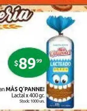 Cordiez Más Q'panne! Lactal Pan x 400gr oferta