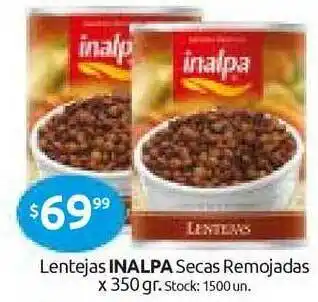 Cordiez Inalpa Secas Remojadas Lentejas x 350gr oferta