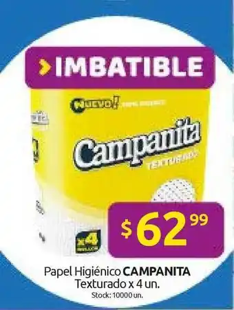 Cordiez Campanita Texturado Papel Higiénico x 4un. oferta