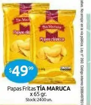 Cordiez Tía Maruca Papas Fritas x 65gr oferta