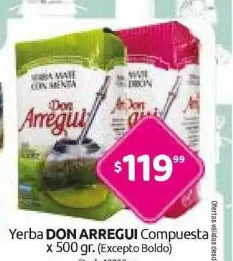 Cordiez Don Arregui Compuesta Yerba x 500gr oferta