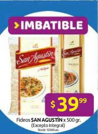 Cordiez San Agustín Fideos x 500gr oferta