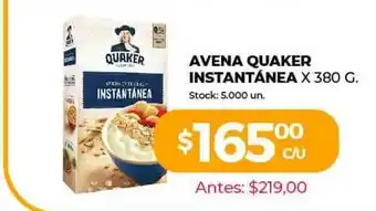 Supermercados Tadicor Quaker Instantánea Avena x 380g oferta
