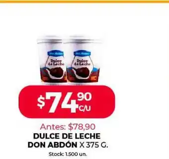 Supermercados Tadicor Don Abdón Dulce De Leche x 375g oferta
