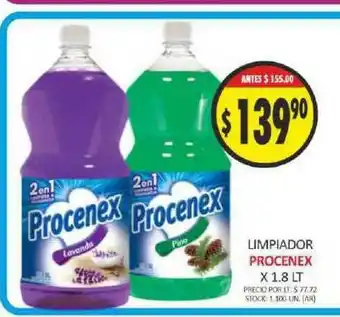 Supermercados Becerra Procenex Limpiador x 1.8lt oferta