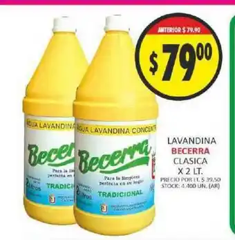 Supermercados Becerra Becerra Clasica Lavandina x 2lt oferta