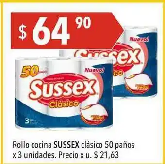 Hergo Sussex Clásico Rollo Cocina 50 Paños x 3un. oferta