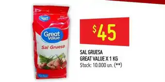 Changomas Great Value Sal Gruesa x 1Kg oferta