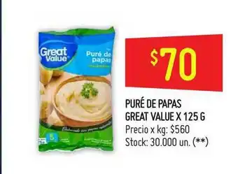 Changomas Great Value Puré De Papas x 125g oferta