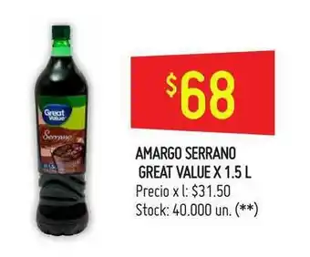 Changomas Great Value Amargo Serrano x 1.5L oferta