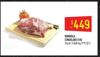 Changomas Bondiola Congelado X Kg oferta