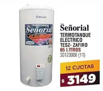 Señorial Termotanque Eléctrico TESZ- Zafiro 65 Litros