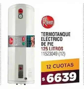 Bringeri Rheem Termotanque Eléctrico De Pie 125 Litros oferta