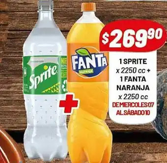 Almacor 1 Sprite x 2250xcc + 1 Fanta Naranja x 2250cc oferta